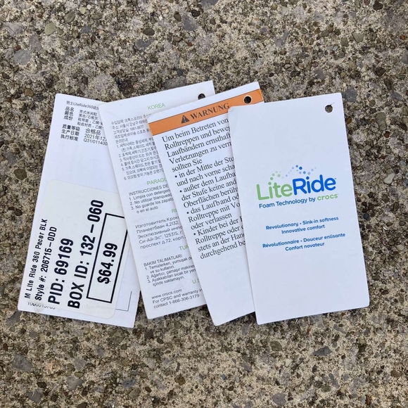 CROCS Literide 360 Pacer - Black and Gray. Size 10 Mens - Picture 5 of 6